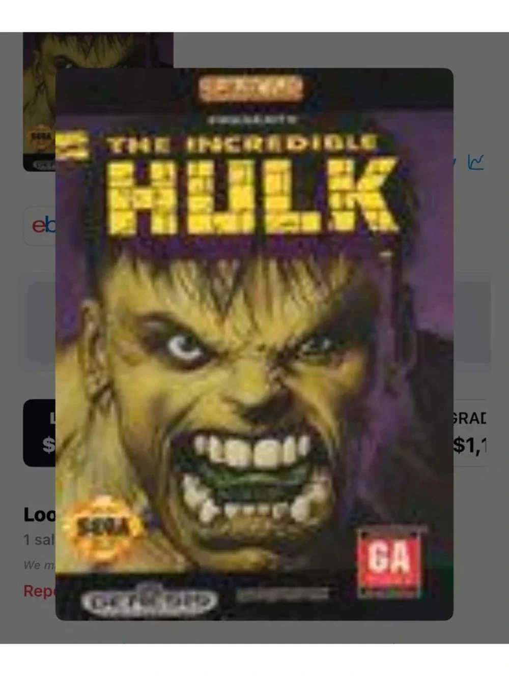 The Incredible Hulk for Sega w